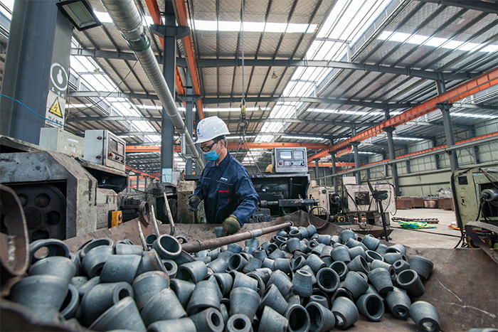 荆州网架配件-锥头加工车间